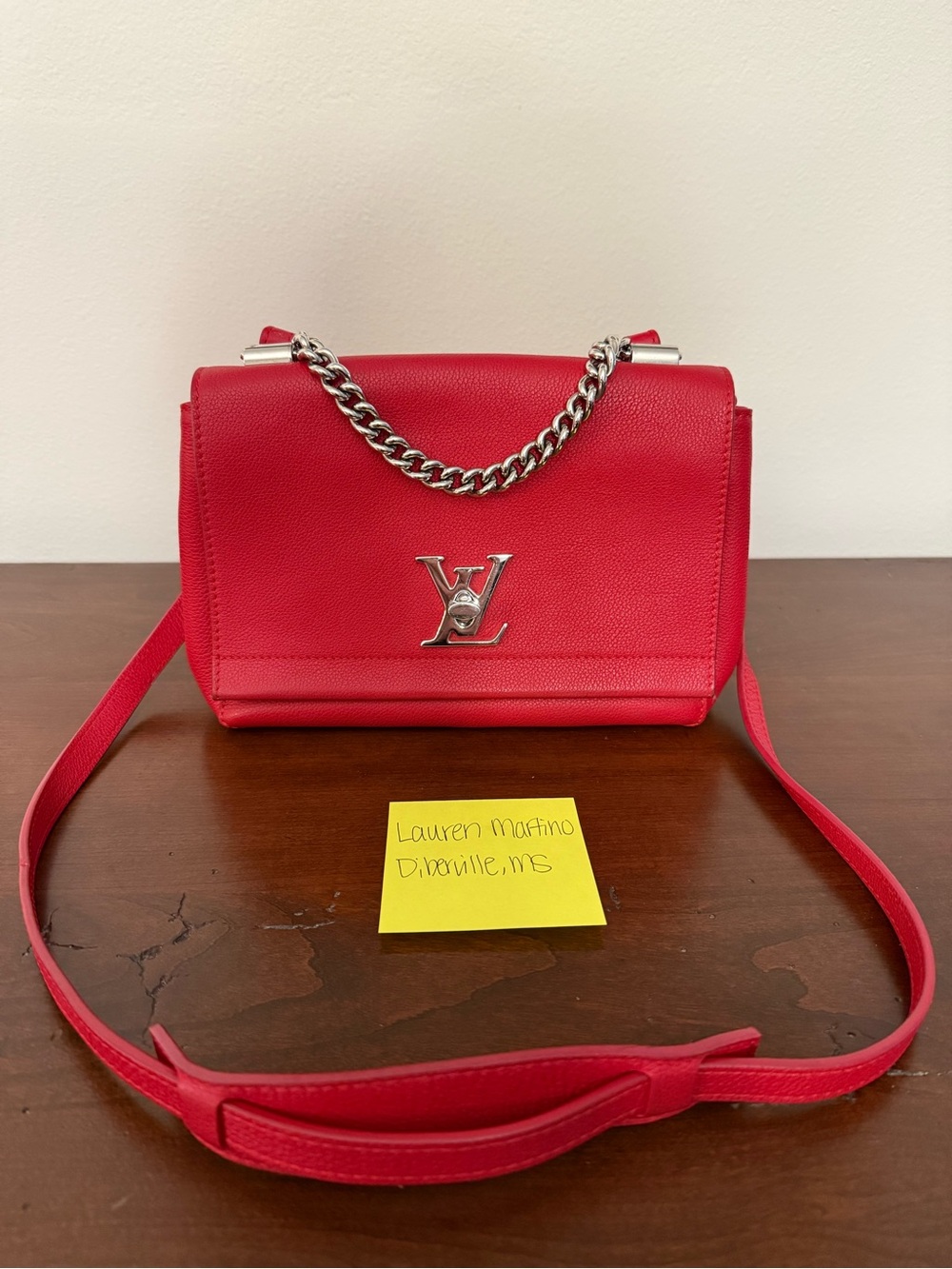 Louis Vuitton Red Lockme II Crossbody Bag